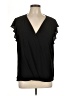 Vince Camuto Black Short Sleeve Blouse Size L - photo 1