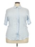 Alba Blue Short Sleeve Blouse Size 18 - photo 1