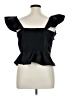 Express 100% Polyester Black Short Sleeve Blouse Size XL - photo 2