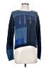 Diane von Furstenberg 100% Cotton Color Block Blue Pullover Sweater Size S - photo 1