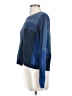 Diane von Furstenberg 100% Cotton Color Block Blue Pullover Sweater Size S - photo 5