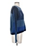 Diane von Furstenberg 100% Cotton Color Block Blue Pullover Sweater Size S - photo 4