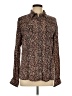 Rock 47 100% Rayon Animal Print Brown Long Sleeve Blouse Size L - photo 1