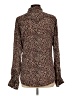 Rock 47 100% Rayon Animal Print Brown Long Sleeve Blouse Size L - photo 2