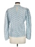 WAYF Blue Long Sleeve Blouse Size M - photo 2