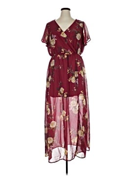 rue 21 burgundy dress Kaylani Burgundy Mermaid V Neck Glitter Jersey Long Prom Dress with Slit Burgundy / 18