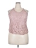 First Love 100% Polyester Pink Sleeveless Blouse Size L - photo 1