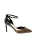 Nine West Animal Print Black Brown Heels Size 6 1/2 - photo 1