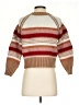 Unbranded 100% Polyester Stripes Brown Pullover Sweater Size XS - photo 2