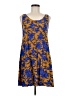H&M Print Blue Casual Dress Size 6 - photo 1