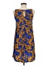 H&M Print Blue Casual Dress Size 6 - photo 2