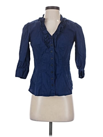 Apostrophe 3/4 Sleeve Button-Down Shirt (view 1)