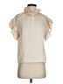Koch 100% Polyester Ivory Short Sleeve Blouse Size S - photo 1