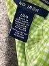 Chaps 100% Cotton Checkered-gingham Green 3/4 Sleeve Button-Down Shirt Size L - photo 8