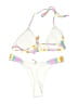 Unbranded Color Block White Pink Two Piece Swimsuit Size L - photo 2