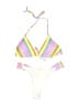 Unbranded Color Block White Pink Two Piece Swimsuit Size L - photo 1