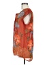 DR2 100% Polyester Orange Short Sleeve Blouse Size M - photo 5
