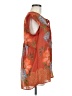 DR2 100% Polyester Orange Short Sleeve Blouse Size M - photo 4