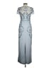 PAPELL Studio 100% Polyester Blue Cocktail Dress Size 6 - photo 2
