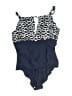 Assorted Brands Animal Print Blue One Piece Swimsuit Size 14 - photo 1