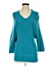 Halston Heritage Teal Silk Pullover Sweater Size S - photo 1