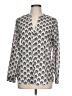 41Hawthorn 100% Polyester Print Silver Long Sleeve Blouse Size L - photo 1