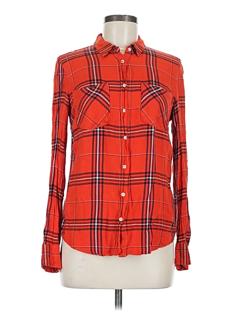 Pre-owned A New Day Long Sleeve Button Down Shirt In Red