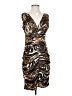Roulette Animal Print Brown Cocktail Dress Size 4 - photo 1