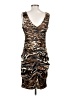Roulette Animal Print Brown Cocktail Dress Size 4 - photo 2