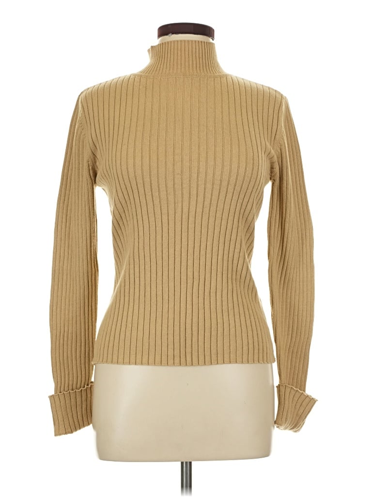 Pre-owned Tommy Hilfiger Turtleneck Sweater In Tan