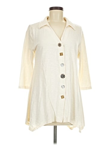 Soft Surroundings 3/4 Sleeve Button-Down Shirt (view 1)