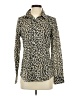 J.Crew 100% Cotton Animal Print Brown Long Sleeve Blouse Size 2 - photo 1
