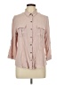 DR2 100% Rayon Pink 3/4 Sleeve Button-Down Shirt Size L - photo 1