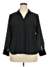Worthington 100% Polyester Black Long Sleeve Blouse Size XXL Petite - photo 1