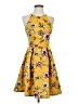 Soprano Floral Yellow Cocktail Dress Size S - photo 1