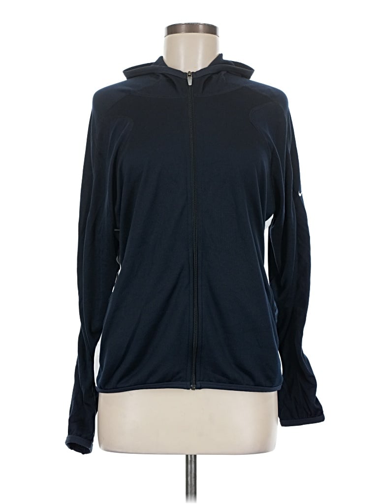 Pre-owned Nike Zip Up Hoodie In Blue