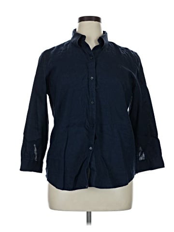 Chaps 3/4 Sleeve Button-Down Shirt (view 1)
