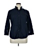 Chaps Blue 3/4 Sleeve Button-Down Shirt Size XL - photo 1