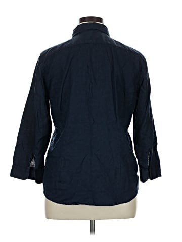 Chaps 3/4 Sleeve Button-Down Shirt (view 2)
