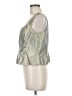 Carlisle 100% Silk Silver Sleeveless Top Size 10 - photo 5