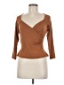 WD.NY Brown 3/4 Sleeve Top Size M - photo 1