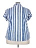 Joie De Vivre Stripes Blue Short Sleeve Blouse Size 3X - photo 2
