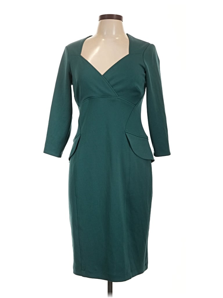 Pre-owned Maggy London Cocktail Dress In Teal