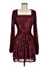 Lulus 100% Polyester Stars Burgundy Cocktail Dress Size M - photo 1