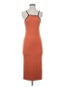 Zara 100% Polyester Orange Casual Dress Size XS - photo 1
