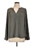 Sugarmint Gray Long Sleeve Blouse Size L - photo 1