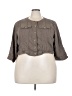 Torrid Gray 3/4 Sleeve Button-Down Shirt Size 4X Plus (4) - photo 1