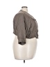 Torrid Gray 3/4 Sleeve Button-Down Shirt Size 4X Plus (4) - photo 4