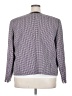 Tahari by ASL 100% Polyester Houndstooth Purple Blazer Size 20w - photo 2