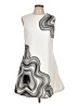 Shein Graphic Ivory Cocktail Dress Size 12 - photo 1